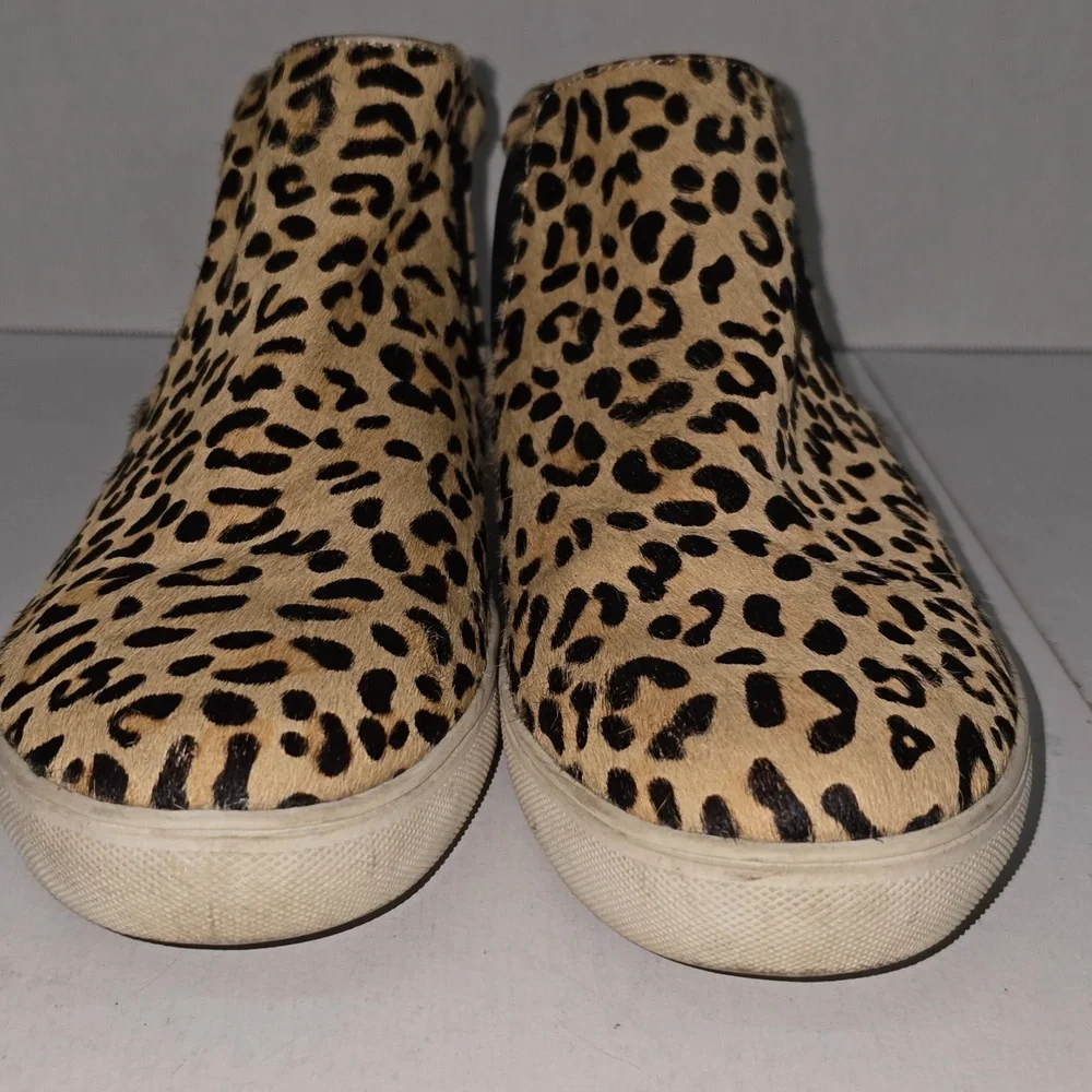 Coconuts by Matisse Harlan Slip On Leather Sneaker Leopard Print Womens Size 9 - Picture 5 of 14